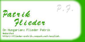 patrik flieder business card